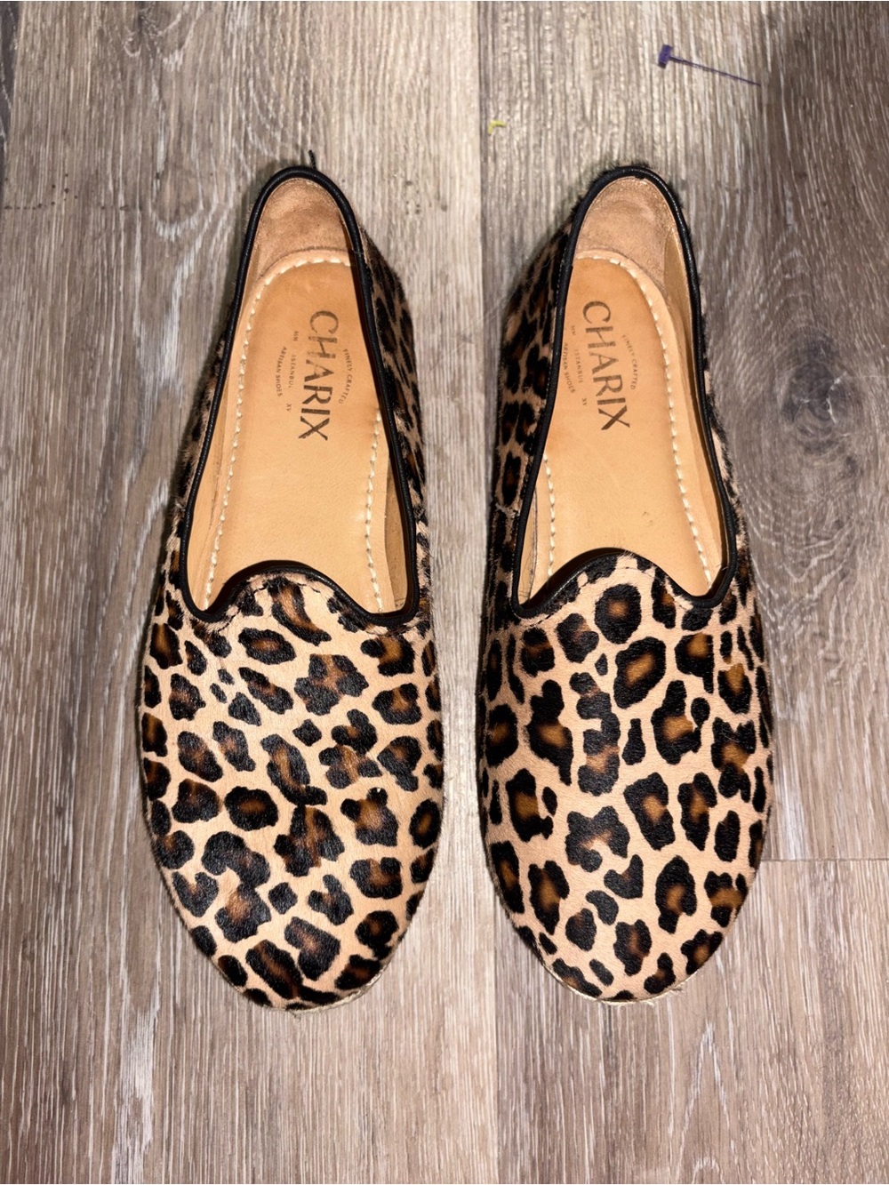 Charix Leopard Print Slip-On Loafers Shoes Size 10